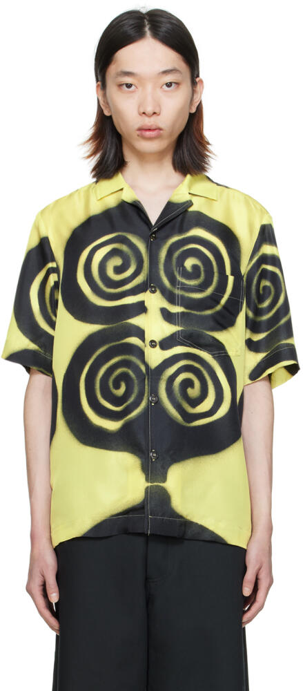 Nanushka Black & Yellow Bodil Shirt Cover