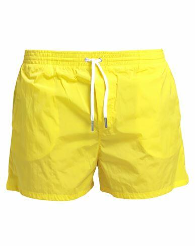 Dsquared2 Man Swim trunks Yellow Polyamide, Elastane Cover