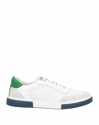 Baldinini Man Sneakers White Leather Cover