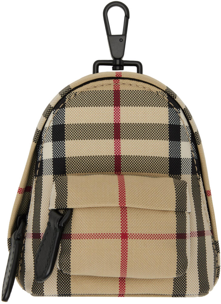 Burberry Beige Backpack Keychain Cover