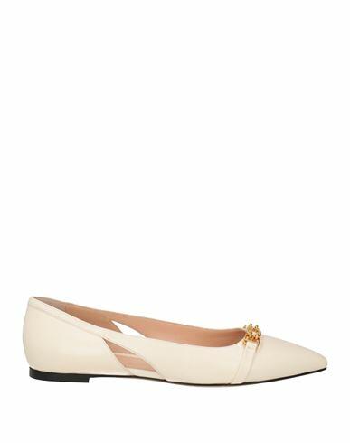 Bally Woman Ballet flats Ivory Lambskin Cover