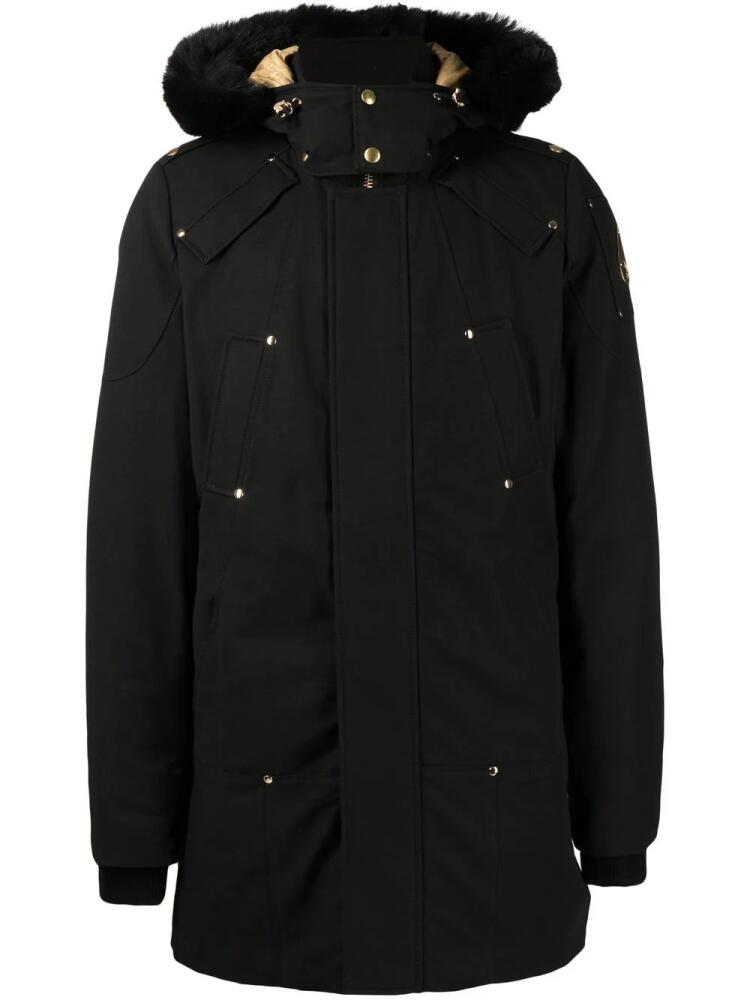 Moose Knuckles Gold Stirling NeoShear hooded parka - Black Cover