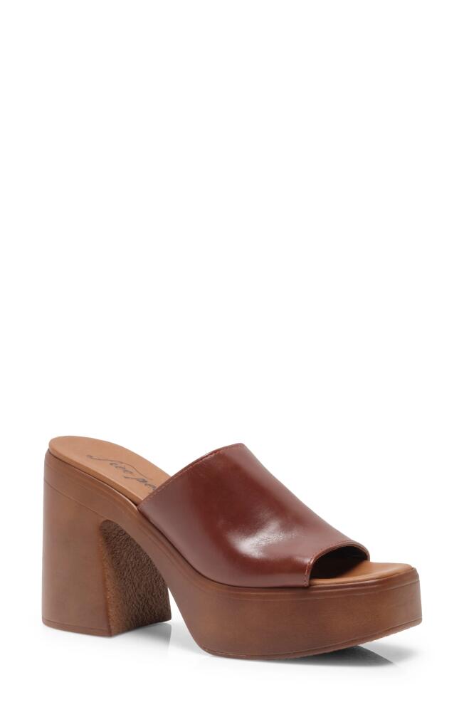 Free People Zoe Platform Slide Sandal in Chestnut Cover