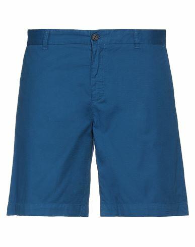 Bikkembergs Man Shorts & Bermuda Shorts Blue Cotton, Elastane Cover