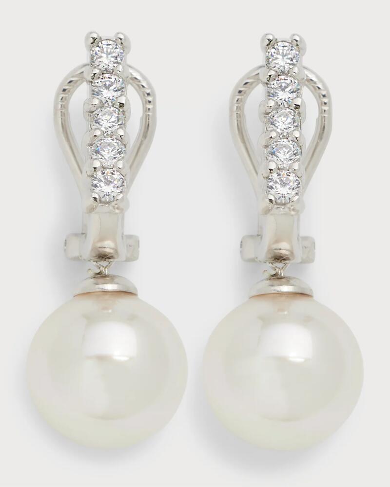 Majorica Lilit Cubic Zirconia and Pearl Omega Earrings Cover