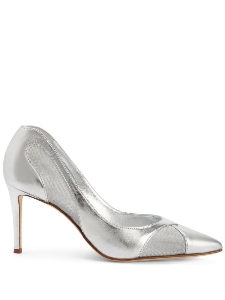 Giuseppe Zanotti Anna metallic pointed toe pumps - Silver Cover