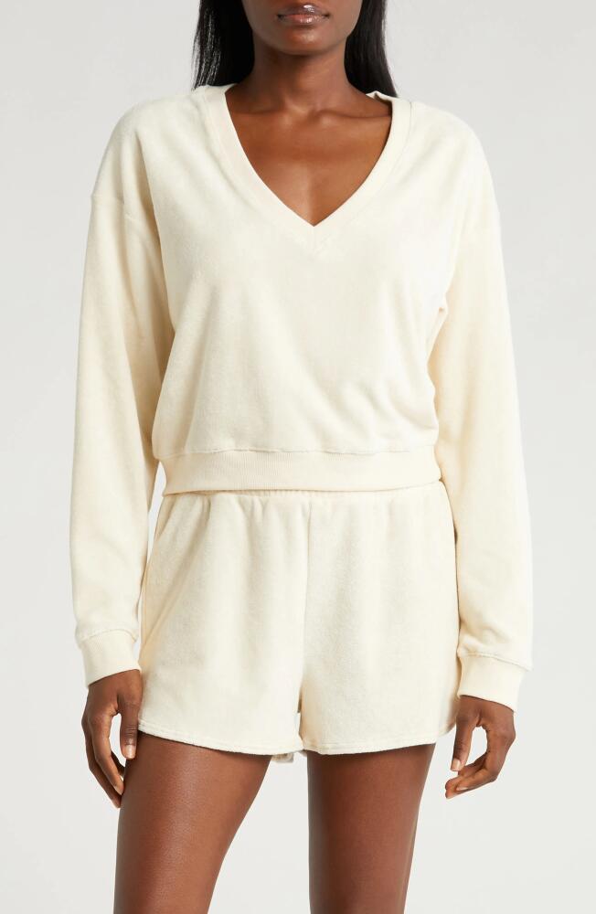 Beyond Yoga Tropez Terry Cloth Sweatshirt in Pristine Cream Cover