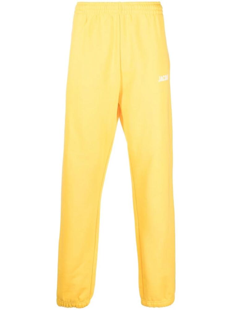 Jacquemus logo-print organic cotton track pants - Yellow Cover