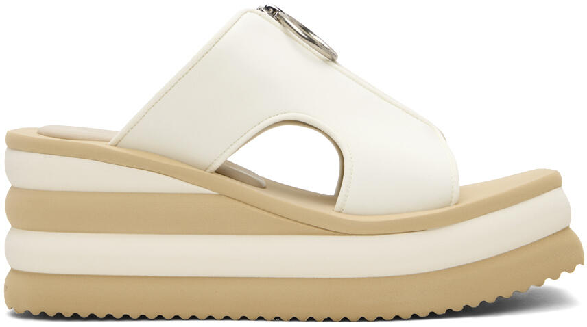 Stella McCartney White & Beige Scuba Slides Cover