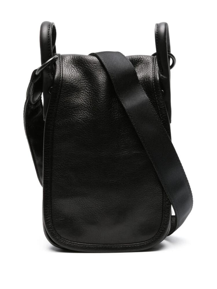 Yohji Yamamoto pebbled leather shoulder bag - Black Cover