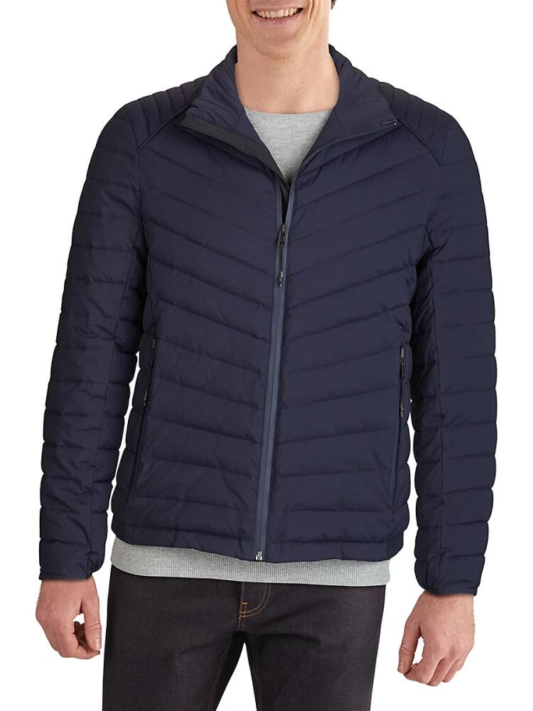 Cole Haan Men's Diamond-Quilted Barn Jacket - Navy Cover