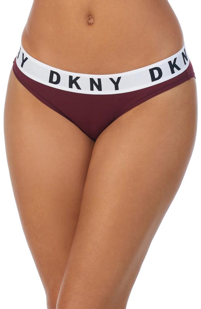 DKNY Cozy Boyfriend Bikini Briefs in Chocolate Truffle Cover