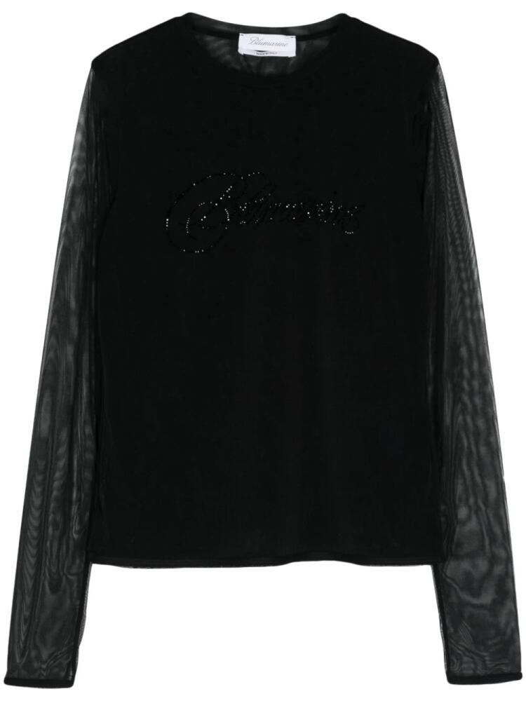 Blumarine logo-embellished T-shirt - Black Cover