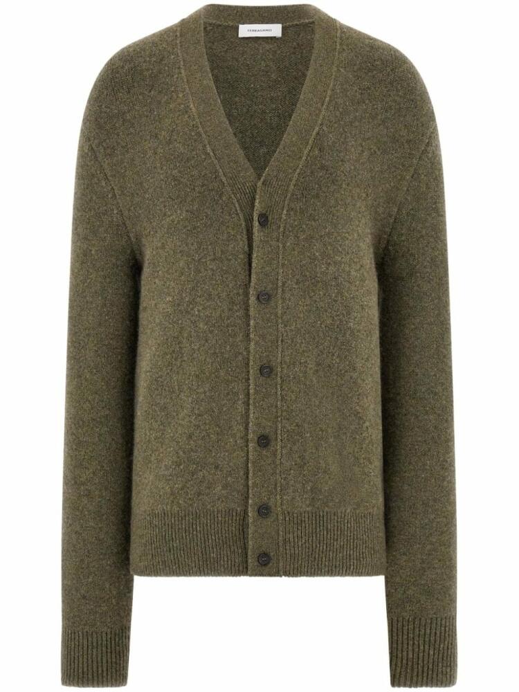 Ferragamo ribbed-edge cardigan - Green Cover