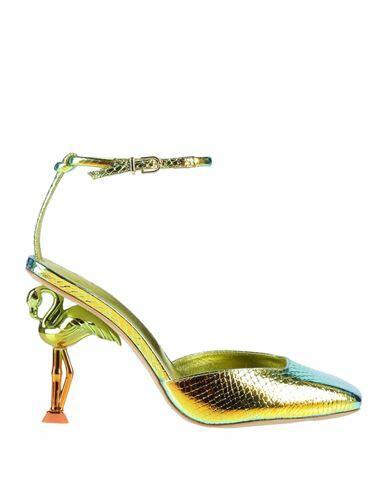 Sophia Webster Woman Pumps Acid green Leather Cover