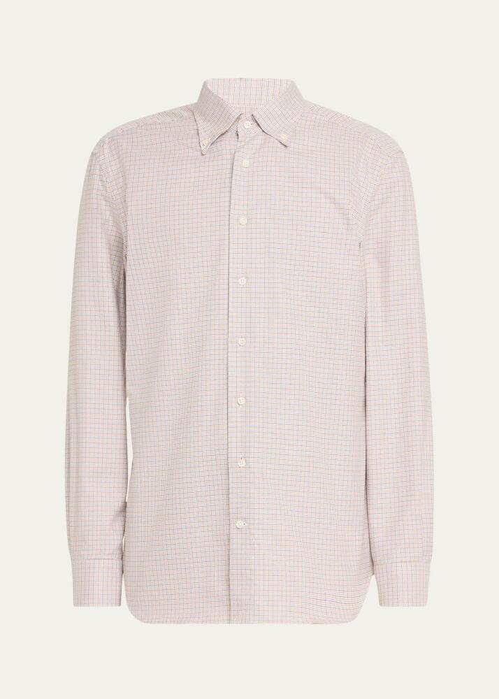 Bergdorf Goodman Men's Mini Graph Check Sport Shirt Cover