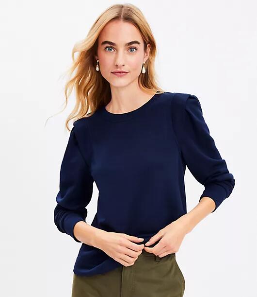 Loft Pleated Sleeve Sweatshirt Cover