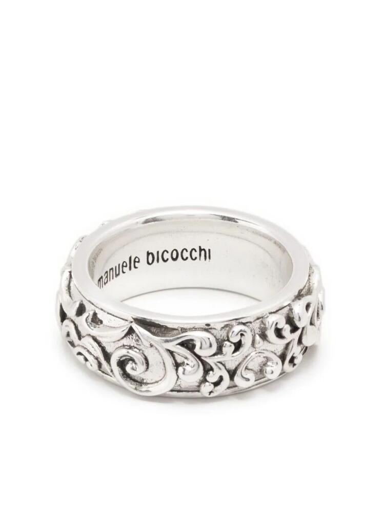 Emanuele Bicocchi Large Arabesque band ring - Silver Cover