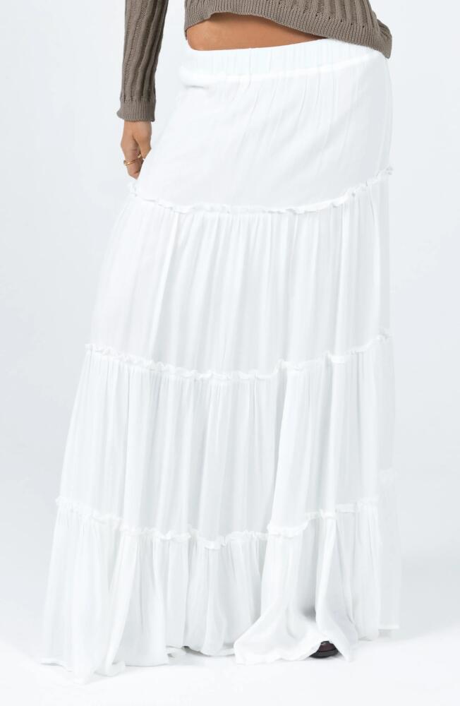 Princess Polly Miriah Tiered Maxi Skirt in White Cover