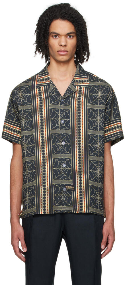 DEVÁ STATES Black & Beige Print Shirt Cover