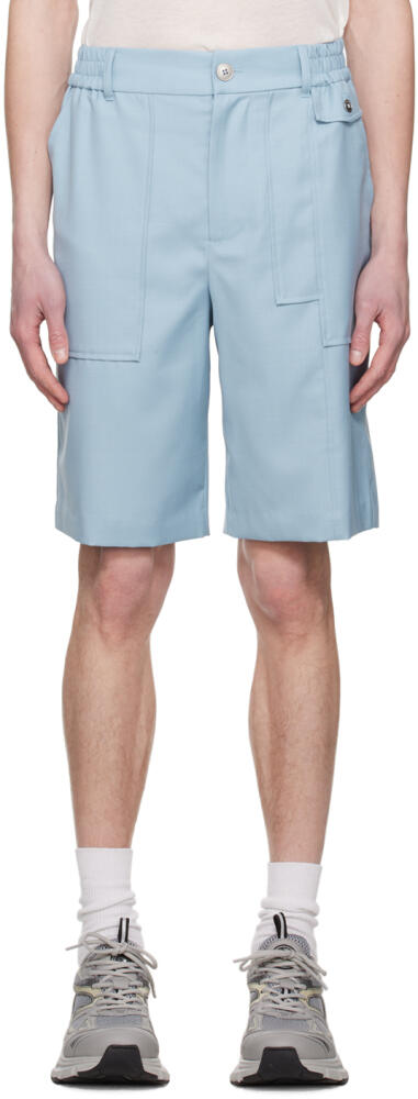 Feng Chen Wang Blue Panel Shorts Cover