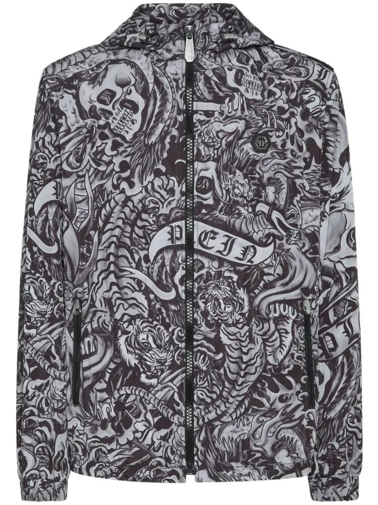 Philipp Plein tattoo windbreaker - Black Cover