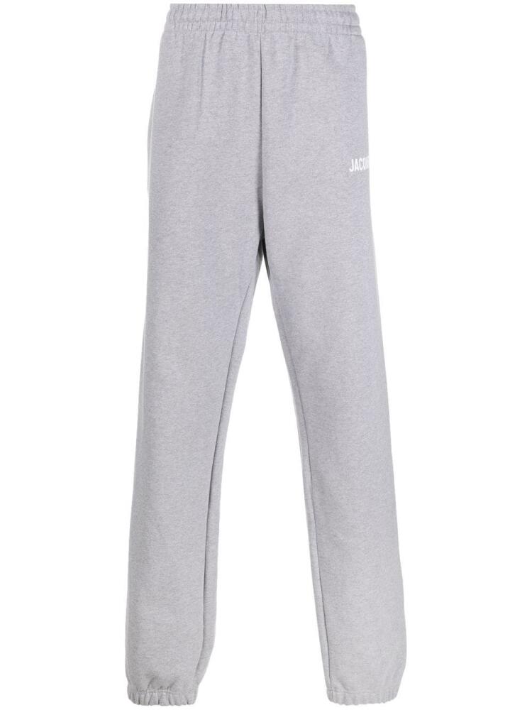 Jacquemus logo-print organic cotton track pants - Grey Cover