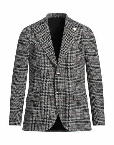 Lardini Man Blazer Black Wool Cover