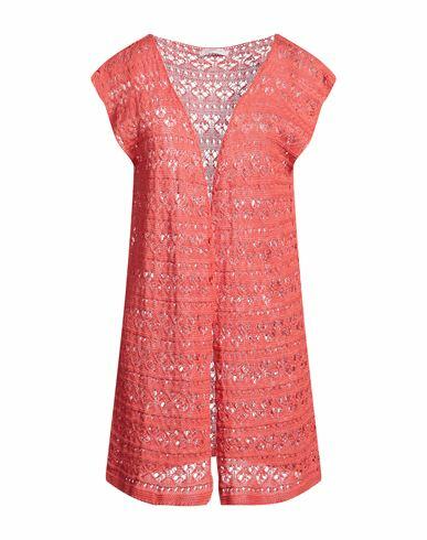 Bellwood Woman Cardigan Coral Linen Cover