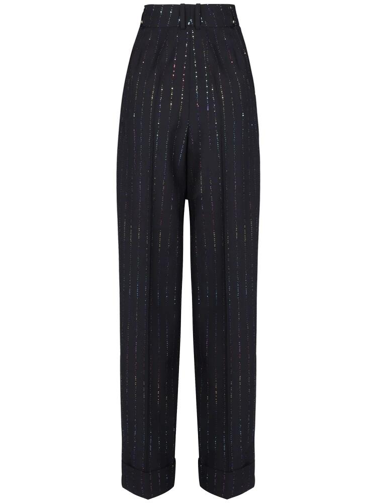 ALEXANDRE VAUTHIER High Rise Embellished Wool Twill Pants Cover