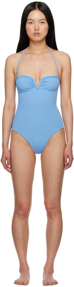 Nanushka Blue Brissa One-Piece Swimsuit Cover