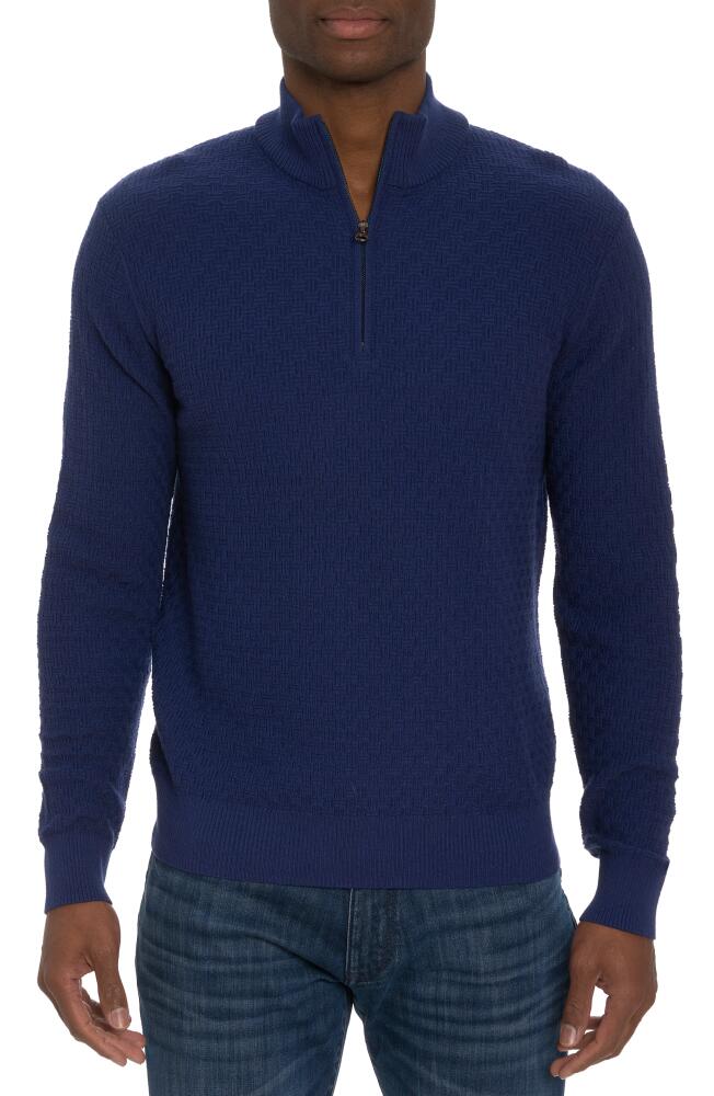 Robert Graham Reisman Quarter Zip Sweater in Navy Cover