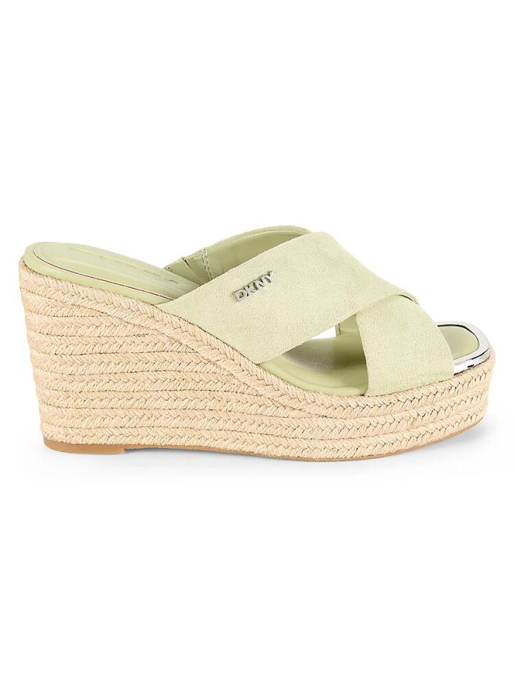 DKNY Women's Maryn Espadrille Wedge Platform Sandals - Celadon Cover