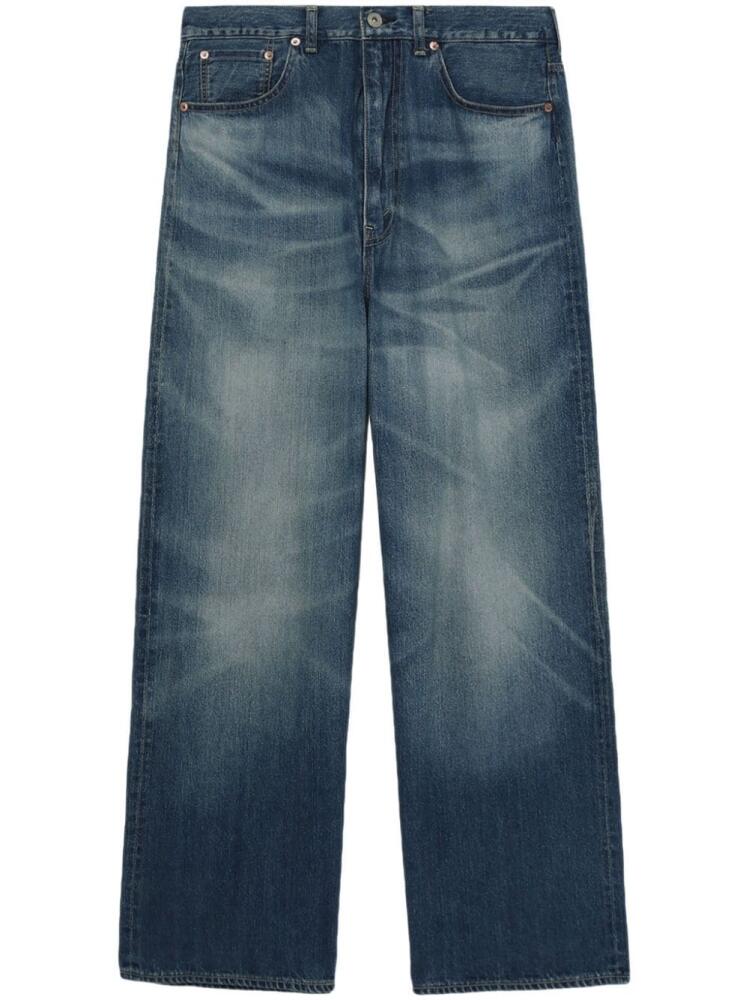 Junya Watanabe MAN faded-effect selvedge jeans - Blue Cover