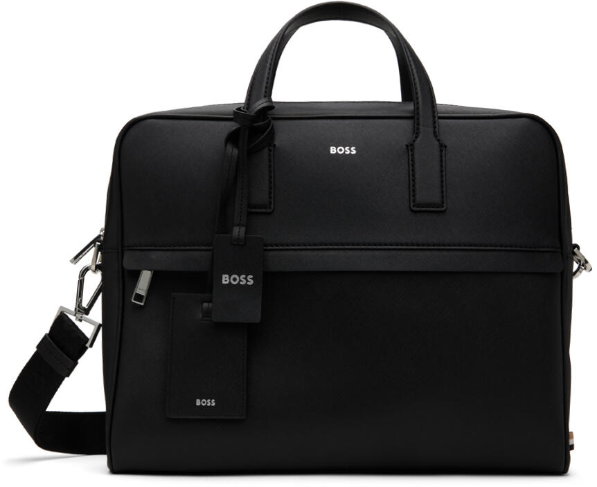 BOSS Black Saffiano Leather Briefcase Cover