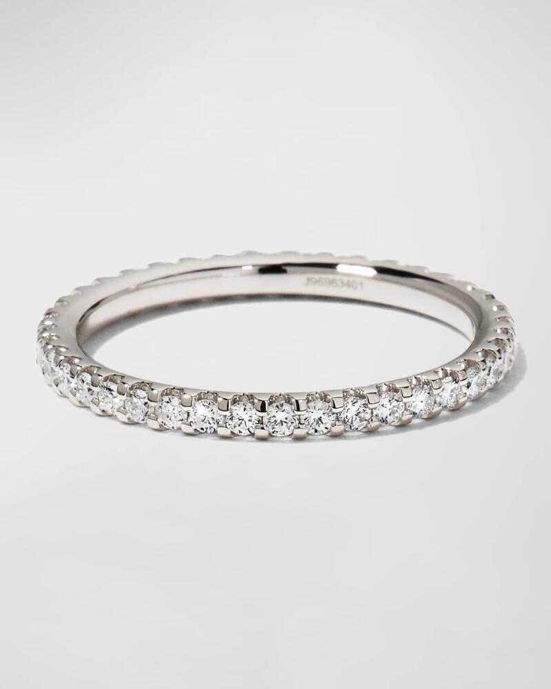 Memoire Platinum Round Diamond Eternity Ring, Size 6.5, 0.46-0.55tcw Cover