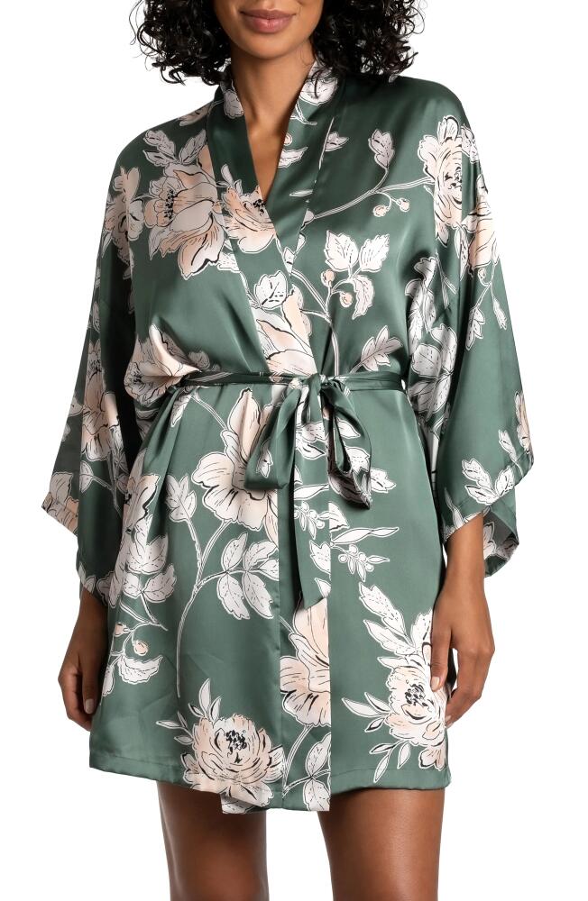 Midnight Bakery Fiji Floral Print Satin Robe in Simple Floret Cover