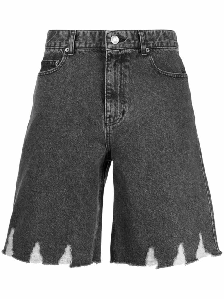 System raw-cut denim shorts - Grey Cover