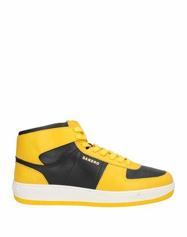 Sandro Man Sneakers Yellow Leather Cover