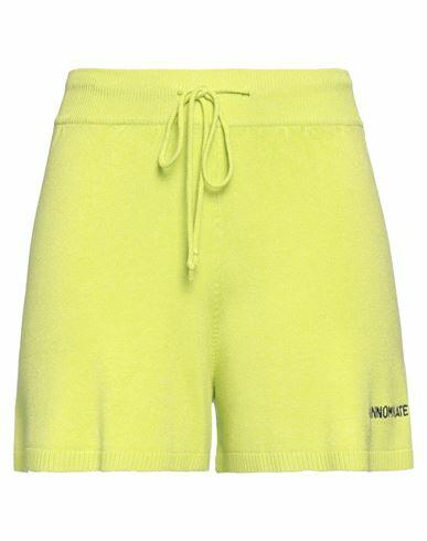 Hinnominate Woman Shorts & Bermuda Shorts Acid green Viscose, Elastane Cover