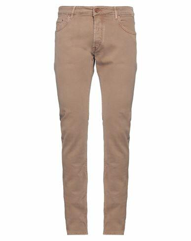 Hand Picked Man Jeans Light brown Cotton, Elastane Cover