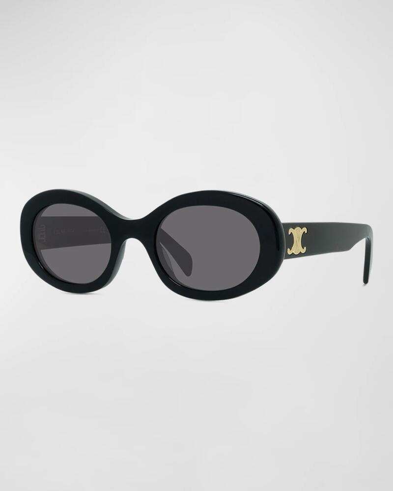 Celine Triomphe Logo Oval Acetate Sunglasses Cover