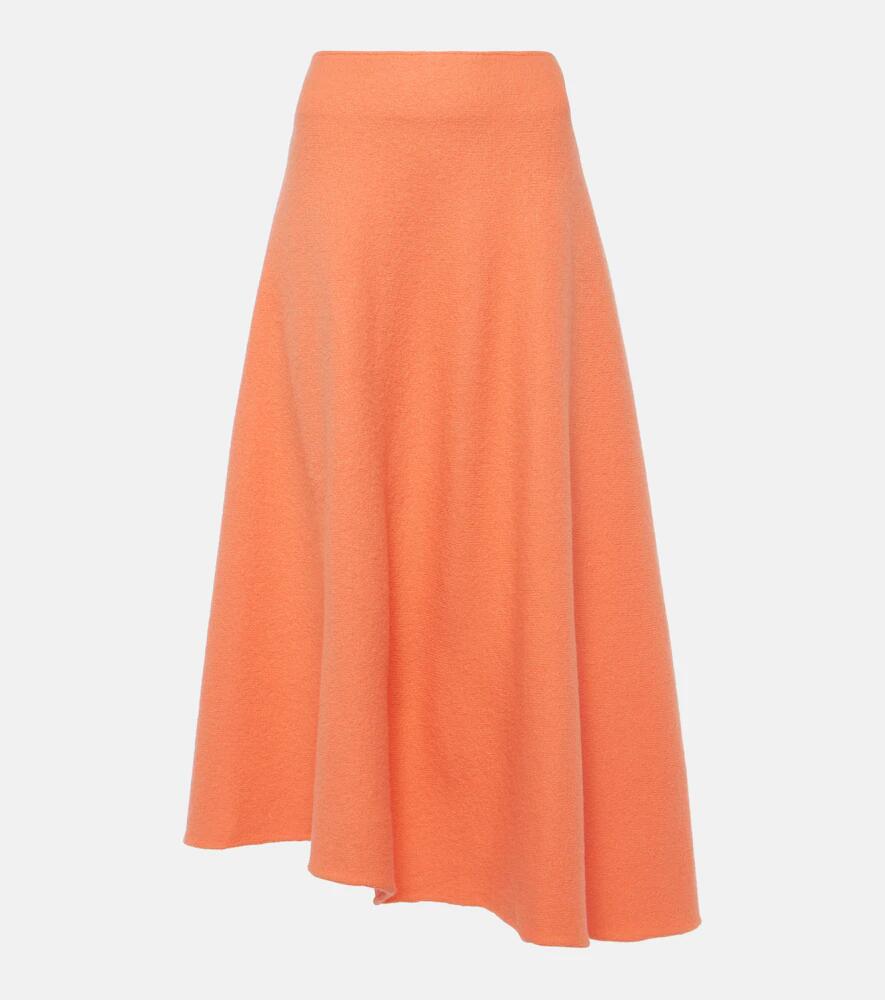 Jil Sander High-rise asymmetric wool midi skirt Cover