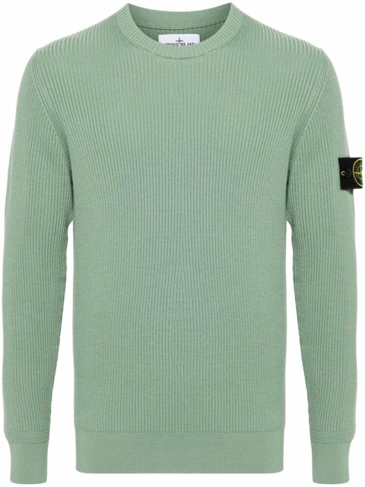 Stone Island ribbed wool sweater - Green Cover