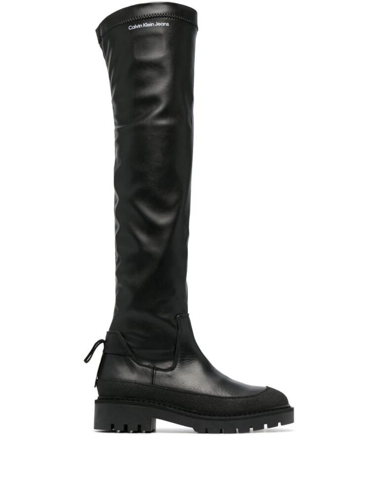 Calvin Klein combat knee-length boot - Black Cover