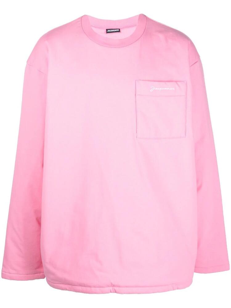 Jacquemus Bricciola padded long-sleeve sweatshirt - Pink Cover