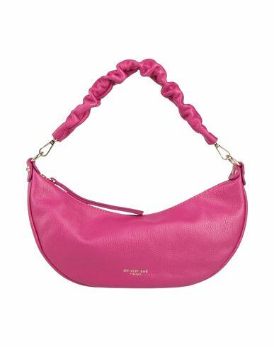 My-best Bags Woman Shoulder bag Magenta Soft Leather Cover