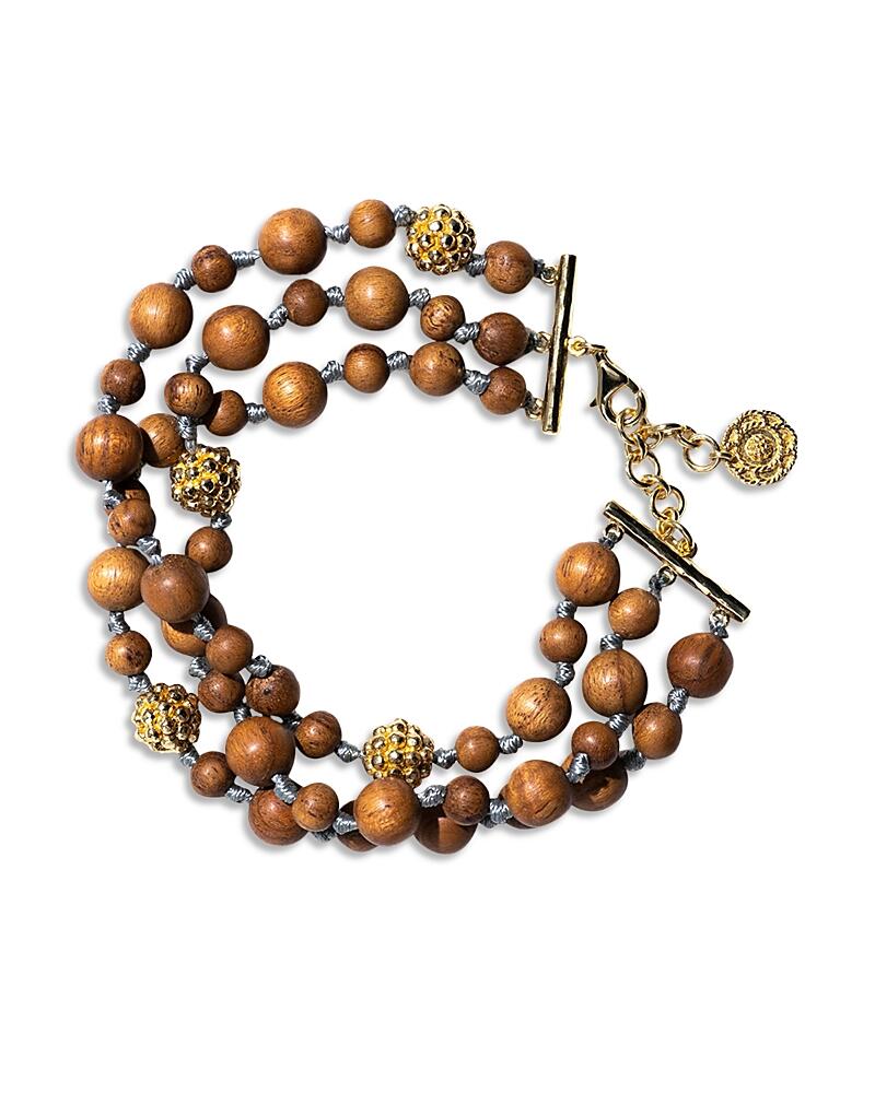 Capucine De Wulf Earth Goddess Multi Row Teak Bead Bracelet Cover