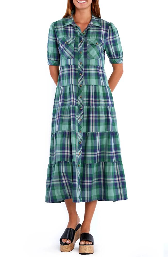 Billy T Lyla Plaid Tiered Shirtdress in Tree Farm Plaid Cover