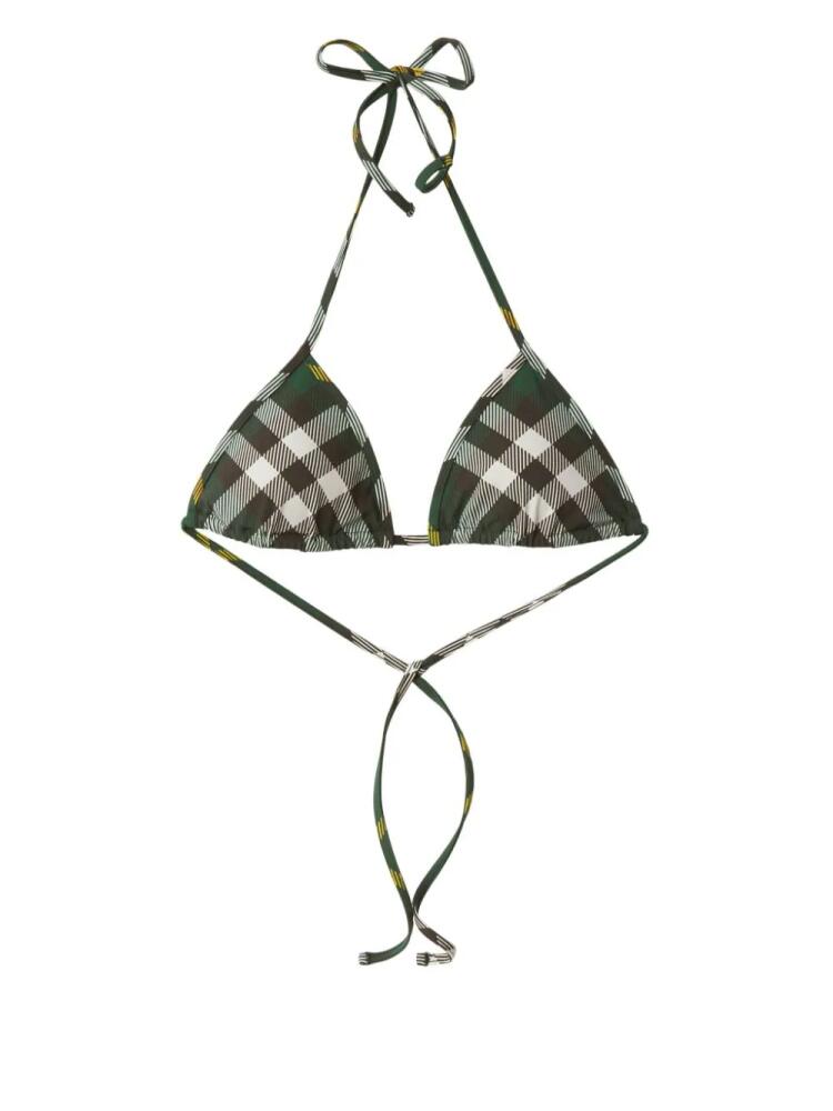 Burberry checked bikini top - Green Cover